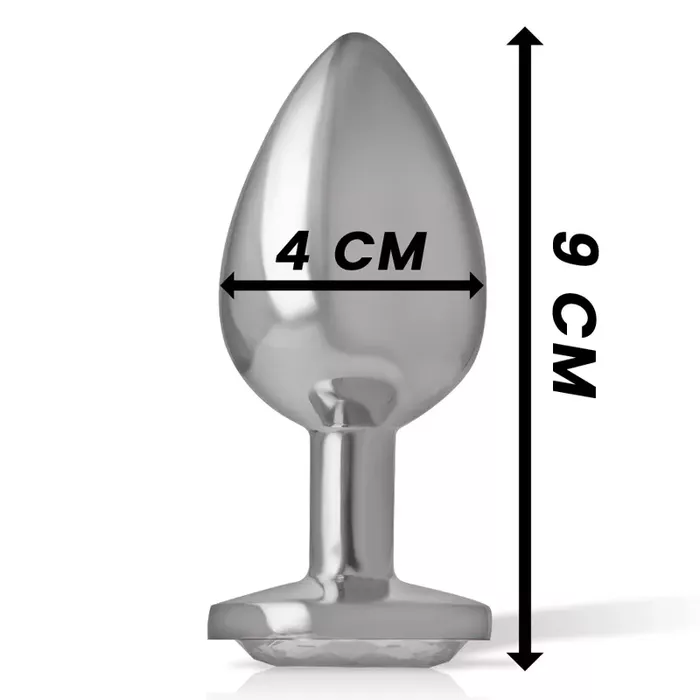 Anal plug INTENSE ANAL PLUG METAL ALUMINUM WHITE HEART L Photo 5