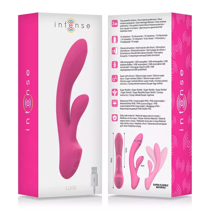 Vibrators INTENSE Luigi Rabbit — šķidrā silikona Photo 8