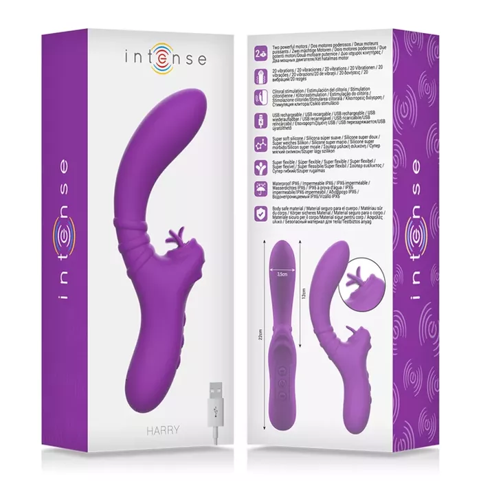 Vibrators INTENSE Harry — elastīgs silikons, ūdensizturīgs Photo 8