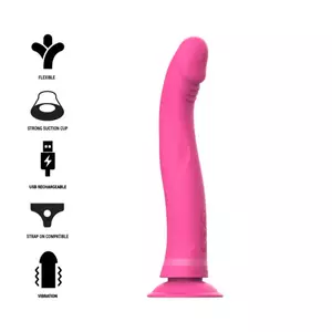 Vibrators-dildo INTENSE Michelangelo Pink — silikona kompakts personīgais massieris