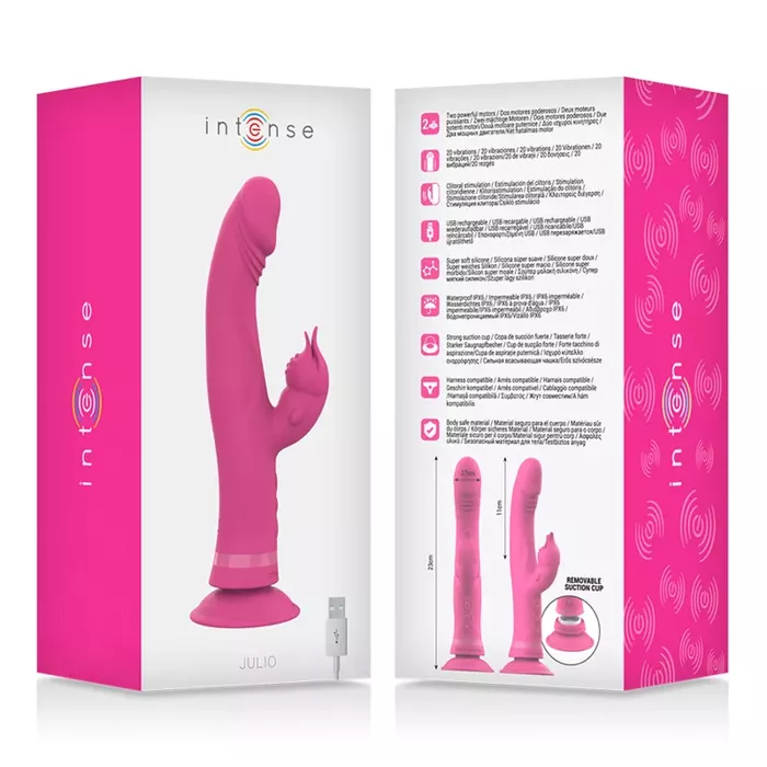 INTENSE Julio rabbit vibrator — silicone dual‑stimulation Photo 8