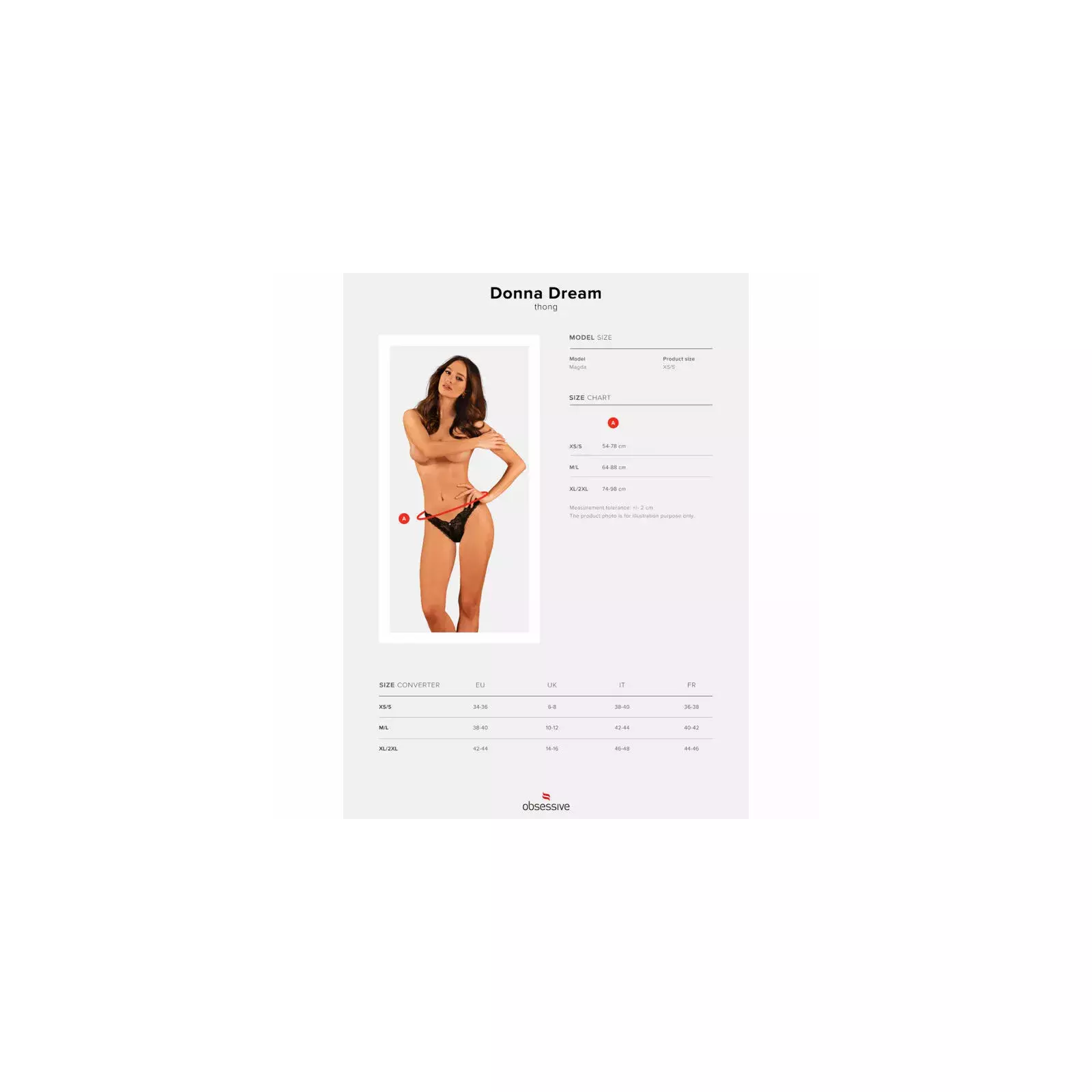 OBSESSIVE Donna Dream Stringi XL/XXL D-235792 Photo 8