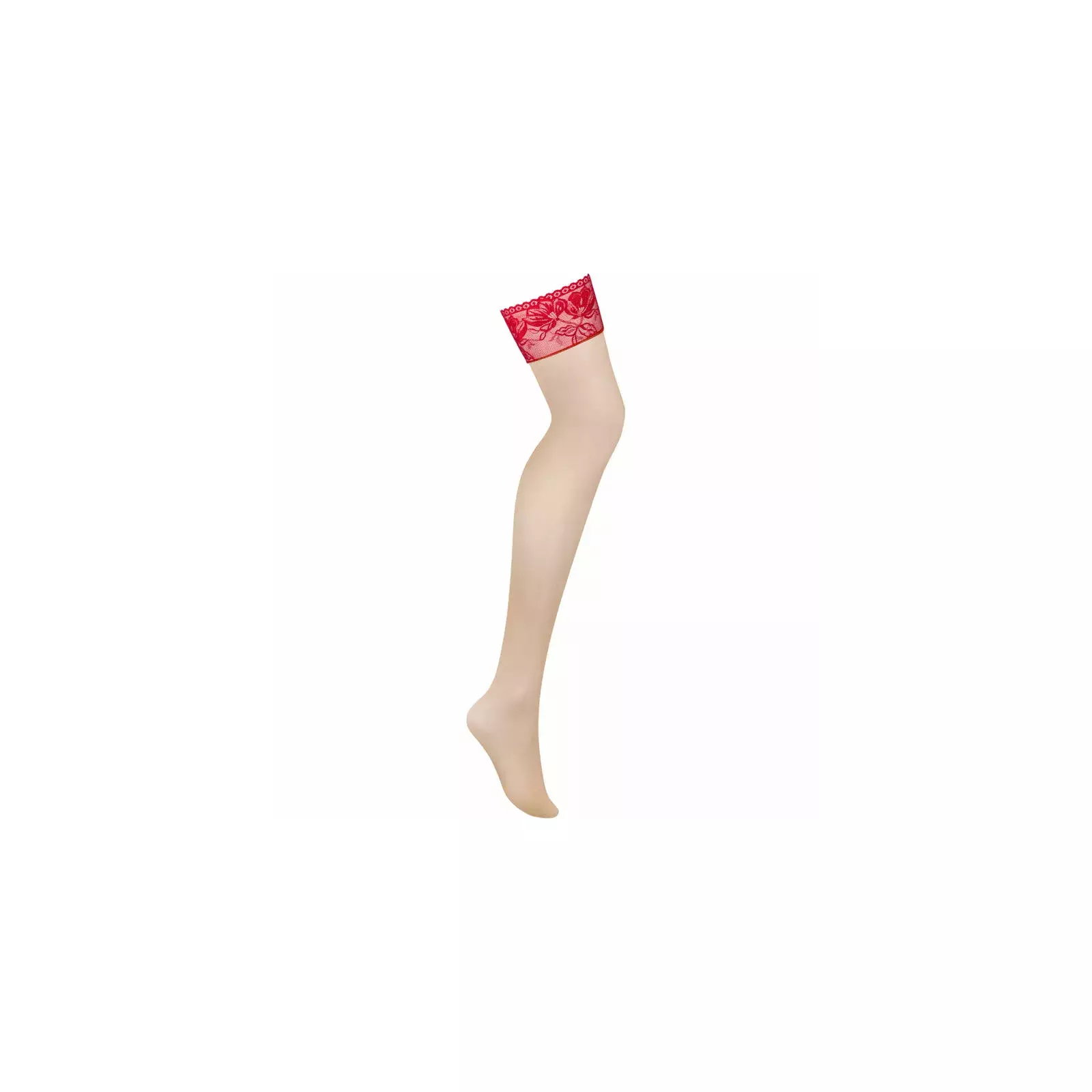 OBSESSIVE LaceLove Zeķes Sarkanas D-235914 Photo 5