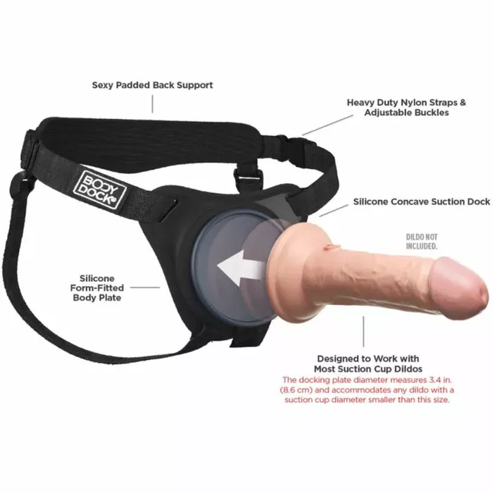 PIPEDREAM Body Dock Elite Harness — siksnu ierīce Photo 5