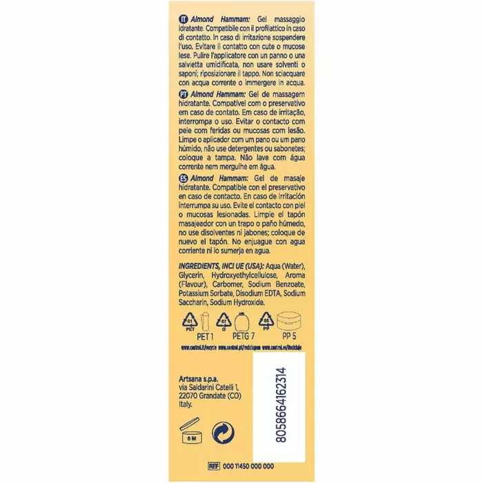 Masāžas želeja CONTROL LUBES Almond Hammam 3‑in‑1 Photo 2
