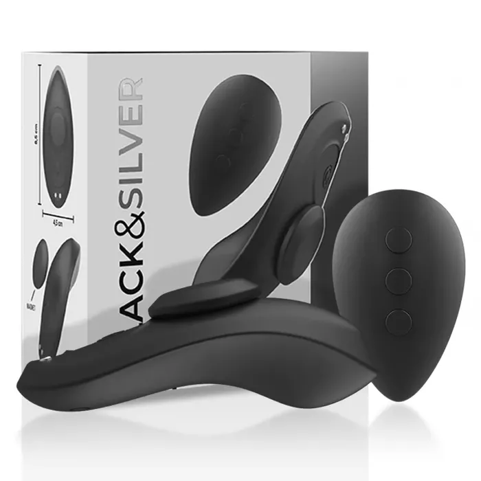 Valkājamas silikona vibrējošas biksītes black&silver D-234387 Photo 6