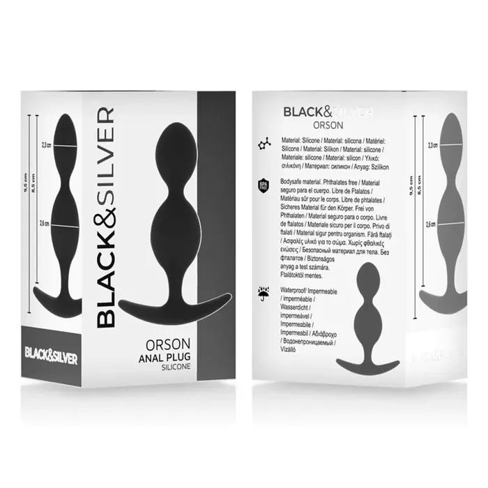 Анальные бусы black&silver ORSON 9 см Photo 5