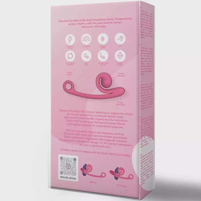 Silikona vibrators Snail Vibe Curve — divi motori, 24 cm Photo 5