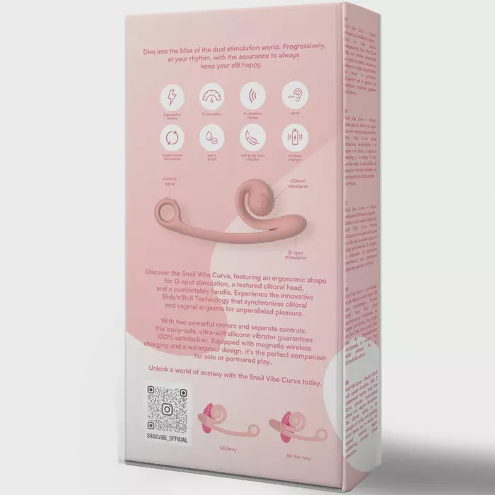 Līkots silikona vibrators Snail Vibe Curve — 24 cm Photo 5