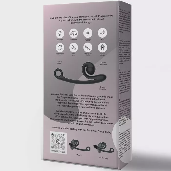 Snail Vibe Curve — silikona izliekts dubultvibrators Photo 5