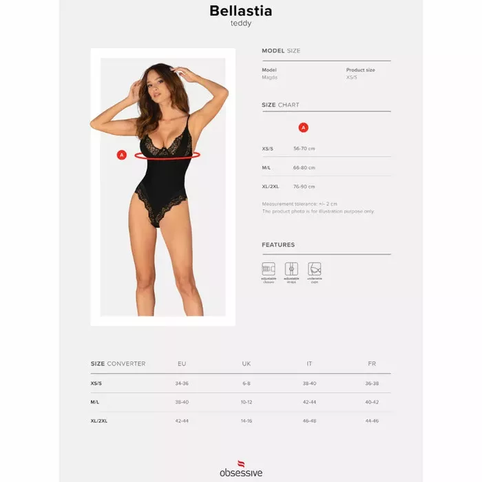 Bodijs OBSESSIVE Bellastia — izmērs XS/S Photo 7