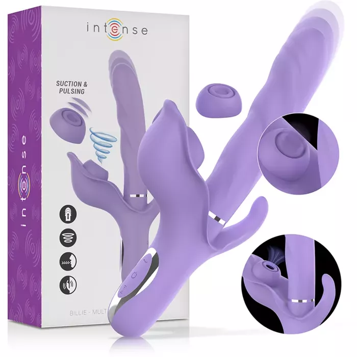 Vibrators INTENSE Billie — uzlādējams ar sūkšanu un pulsāciju Photo 2