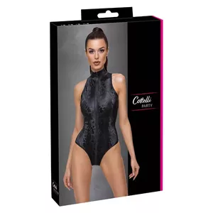 Body (bodysuit) Cottelli Collection Body Snake XL — snakeskin pattern, size XL, 90% polyester 10% spandex