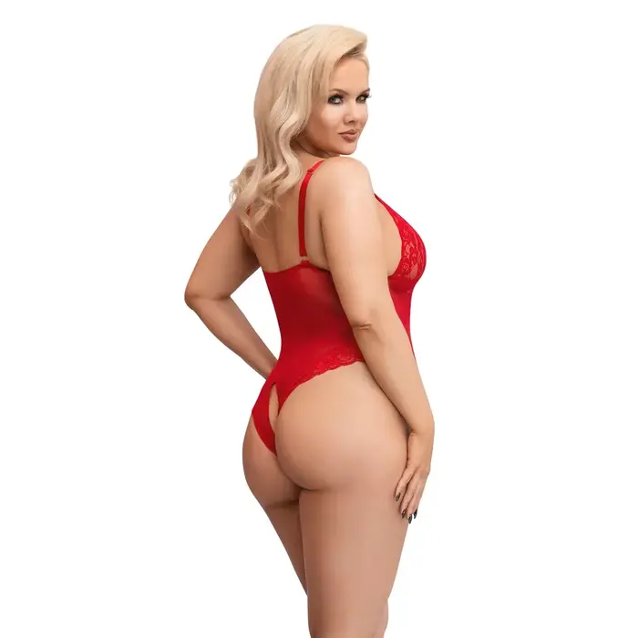 Cottelli Collection crotchless body red 4XL Photo 5