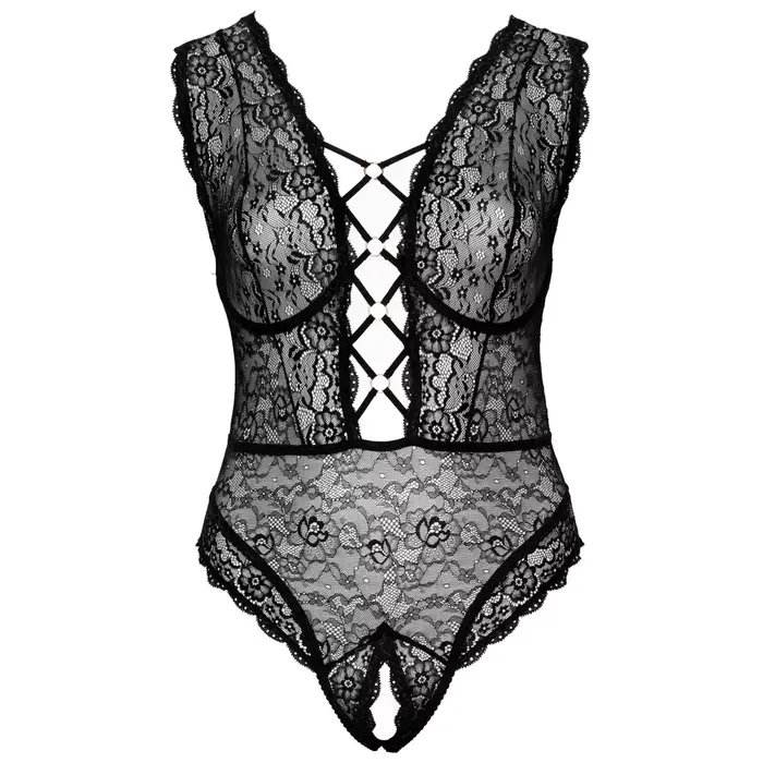 Lace crotchless body Cottelli Collection Body Lace 95E (2XL) Photo 7