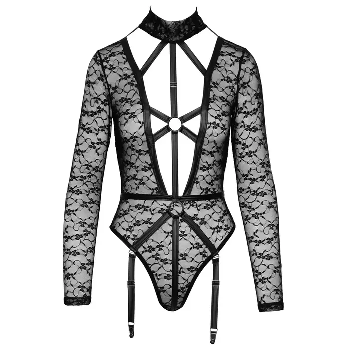 Боди (кружево) Cottelli Collection Body Lace L — чёрный L Photo 6