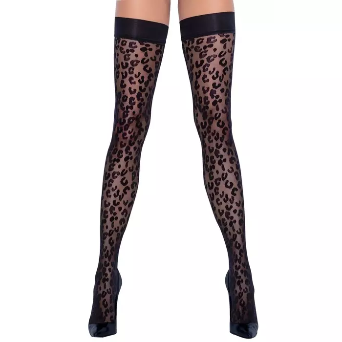 Чулки самодержащиеся Cottelli Collection leo 30 den Photo 2