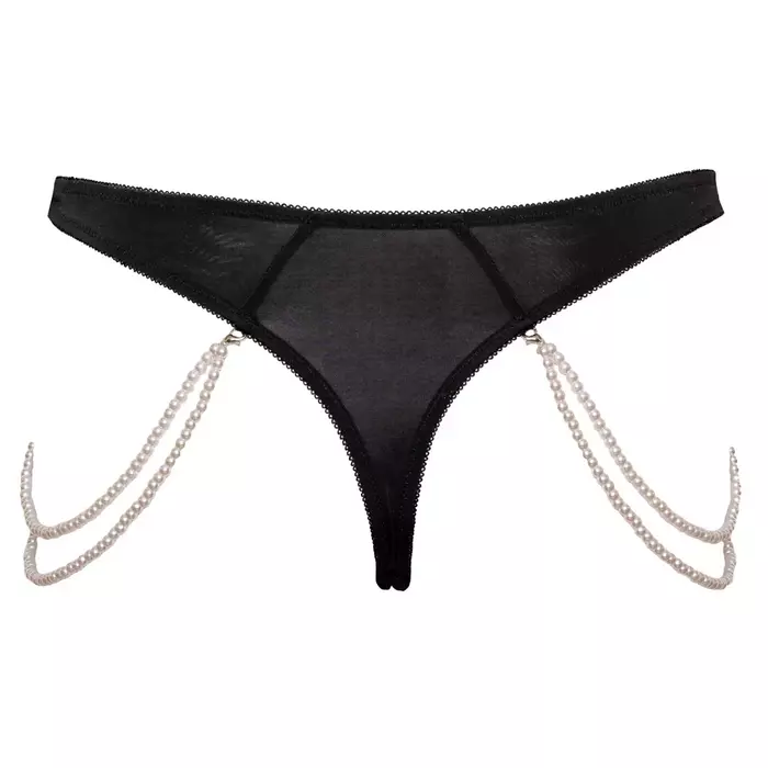 Cottelli Collection String with Pearl Chains S/M — женские стринги Photo 6