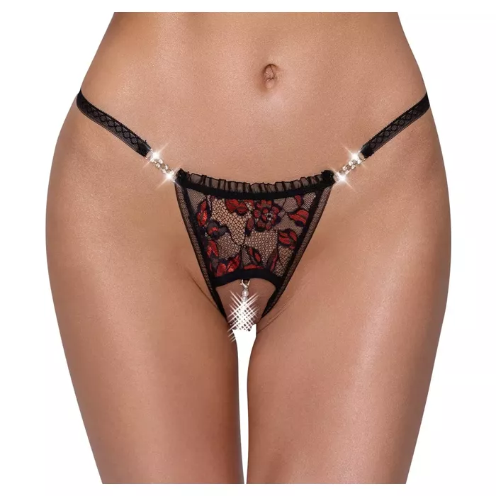 Tanga Cottelli Collection Crotchless String Pearl M/L Photo 2