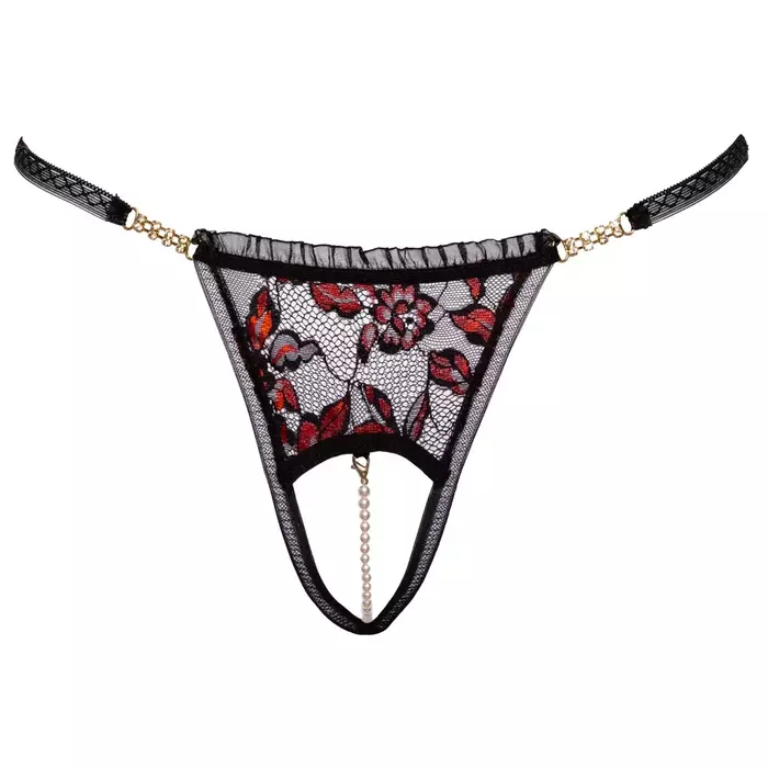Tanga Cottelli Collection Crotchless String Pearl M/L Photo 5