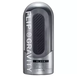 Мастурбатор TENGA Flip 0 (Zero) Gravity Black — многоразовый силиконовый флип-мастурбатор, 8×7×18 см, 485 г