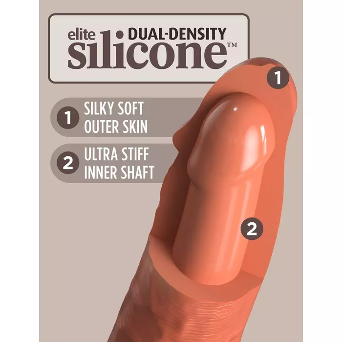 Dildo King Cock KCE 8 Dual Density — 22 cm, suction base Photo 4