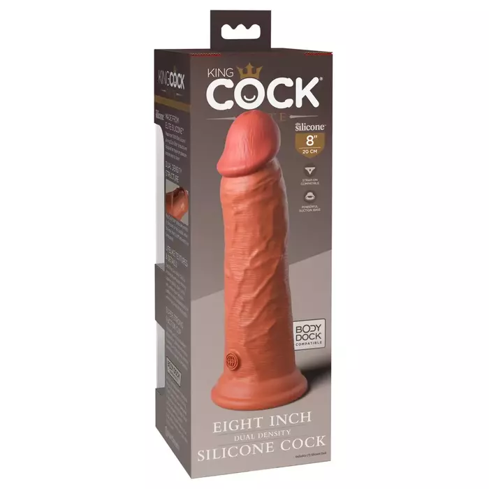 Dildo King Cock KCE 8 Dual Density — 22 cm, suction base Photo 5