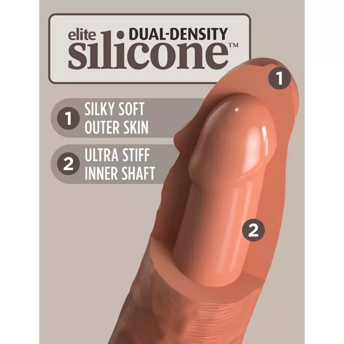 Dildo King Cock KCE 6 DD — dual-density silicone, vibrating Photo 4