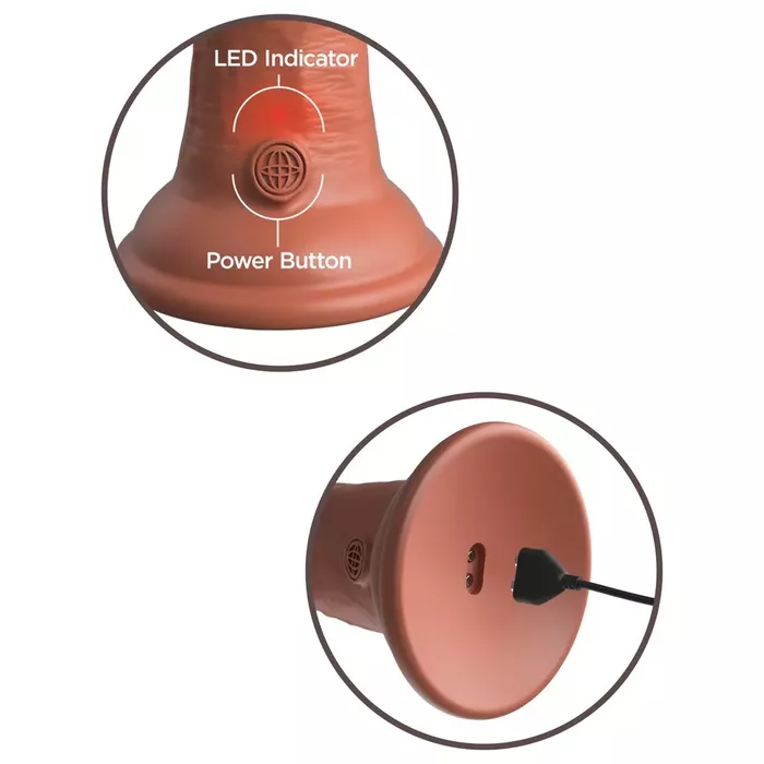 Dildo King Cock KCE 6 DD — dual-density silicone, vibrating Photo 5
