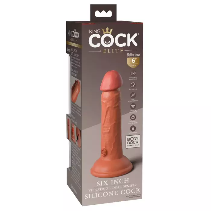 Dildo King Cock KCE 6 DD — dual-density silicone, vibrating Photo 6
