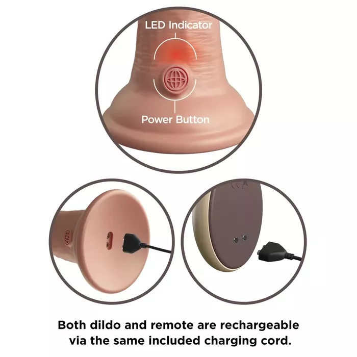 Vibrating silicone dildo King Cock KCE 9 DD Photo 5
