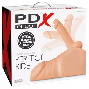 Мастурбатор PIPEDREAM PDX Plus Perfect Ride Light — силиконовый торс, 33,3×21,6×29,9 см, пенис Ø 4 см, глубина анала 14 см, вес 4,7 кг