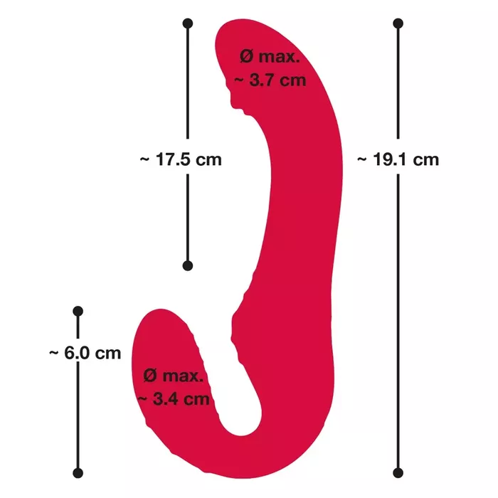 You2Toys RC Strapless Strap-on 3 — strapless double vibrator Photo 12