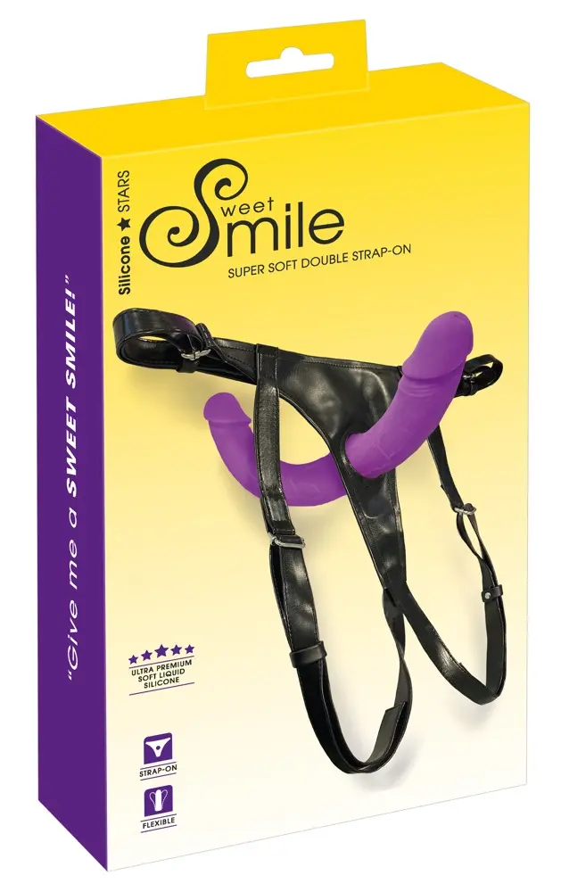 Strap-on Sweet Smile Super Soft Double — abpusējs silikons Photo 11