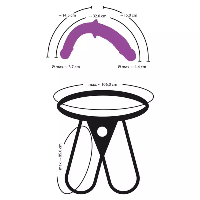Strap-on Sweet Smile Super Soft Double — double-ended silicone Photo 9