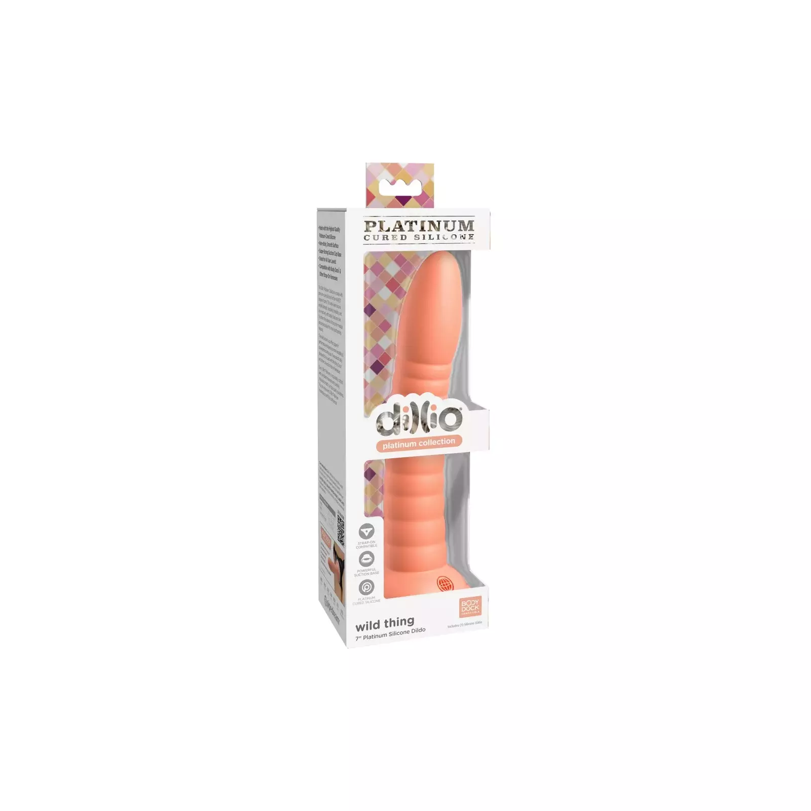 Dildo DP Wild Thing Peach 7 inch Photo 1