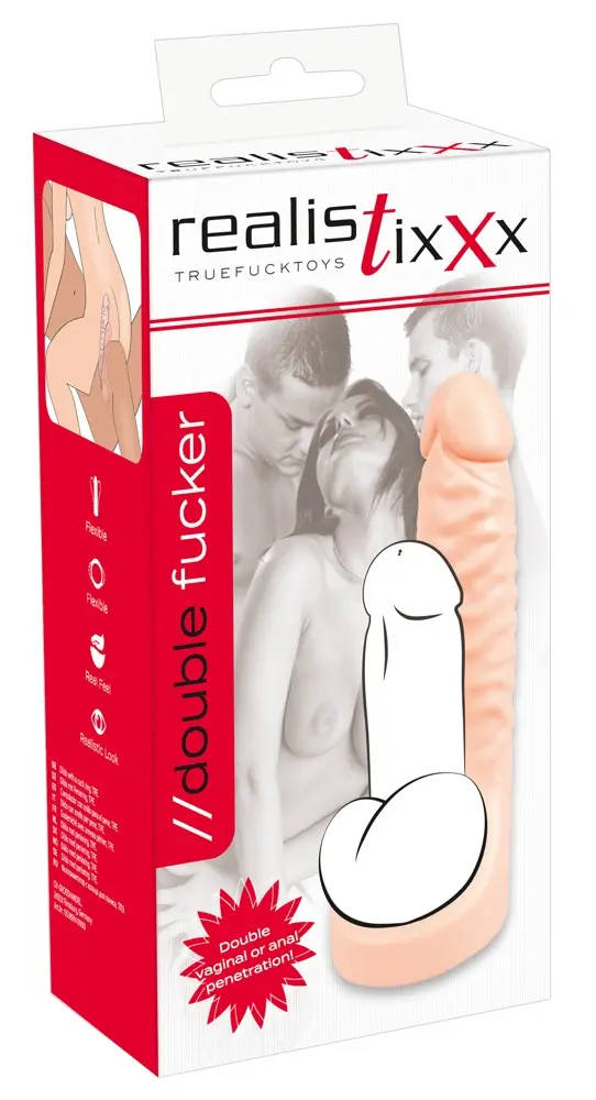 RealistixXx Double Fucker — dubultais gredzens dildo 18 cm Photo 12