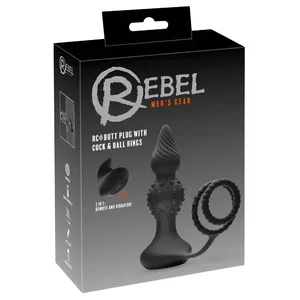 Rebel RC butt plug with cock&b