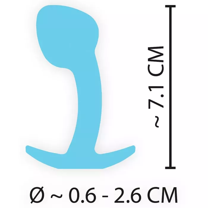 Anal plug Cuties Blue — Cuties, tapered silicone 7.1 cm Photo 9