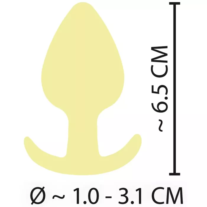 Anal plug Cuties Yellow — Cuties, silicone, 6.5 cm Photo 8