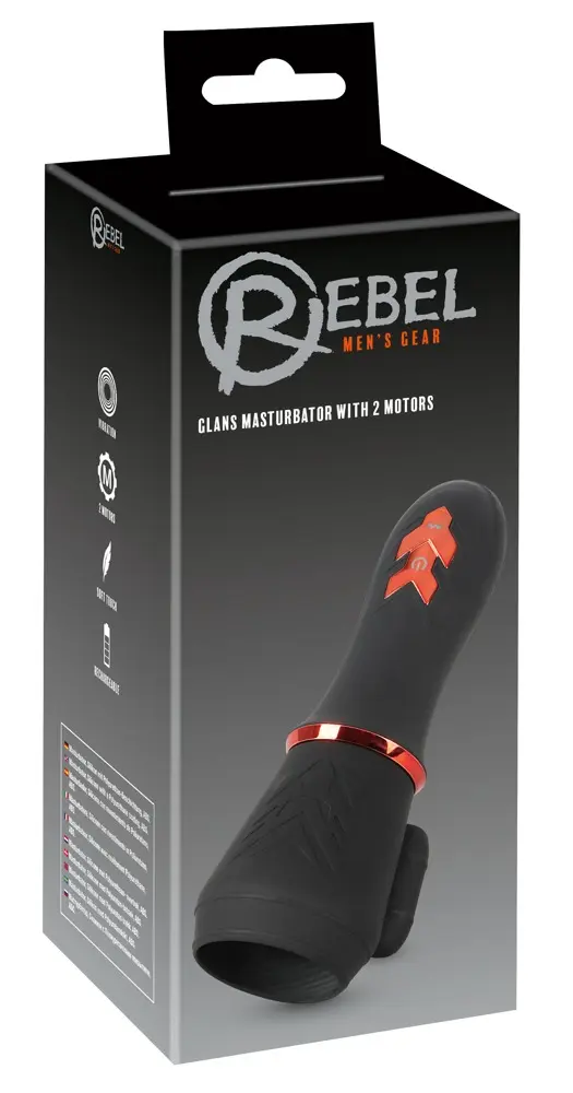 Glans Masturbator rebel — 2 motors, silicone Photo 13