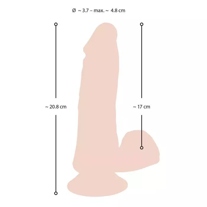 Vibrators nature skin Bendable RC Vibrat — reālistisks, 20.8 cm Photo 12