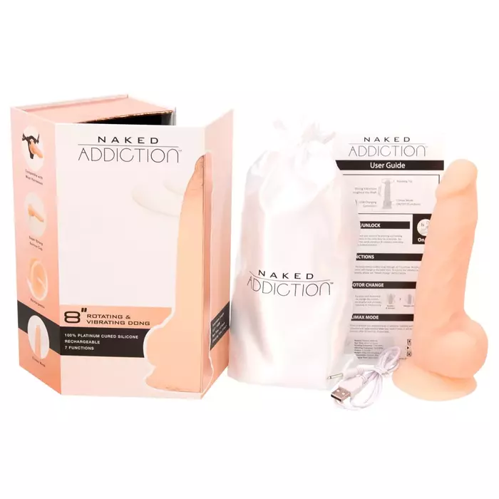 Вибратор Naked Addiction NA 8 Rotating & Vibrating Dong V Photo 9