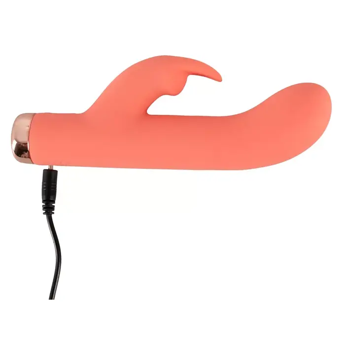 Peachy Mini Rabbit vibrators — silikons, dubulta stimulācija 16,7 cm Photo 6
