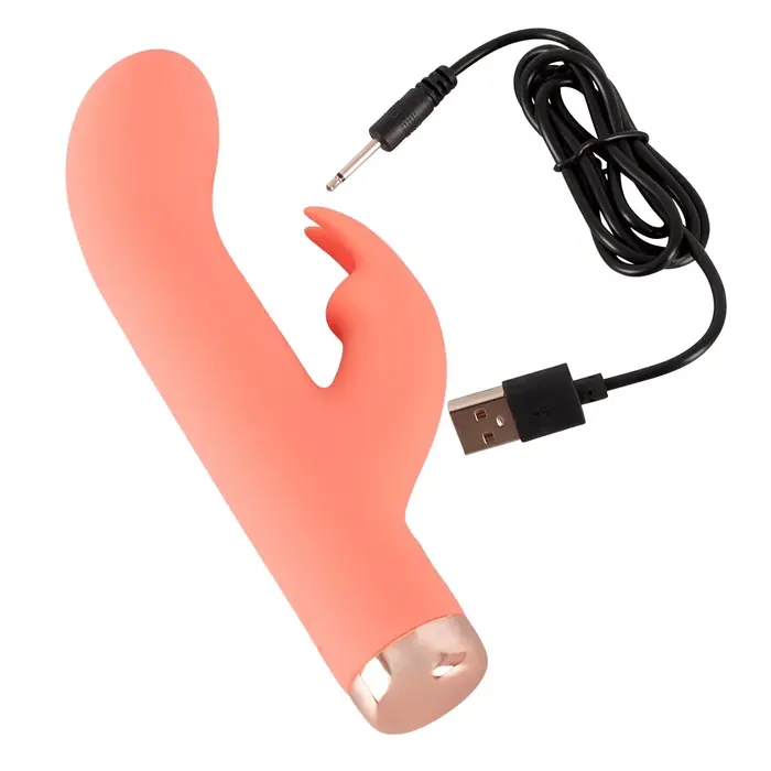 Peachy Mini Rabbit vibrators — silikons, dubulta stimulācija 16,7 cm Photo 7