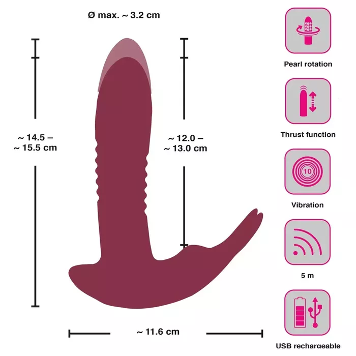 Vibrators Javida RC Hands-free 3 functio Photo 14