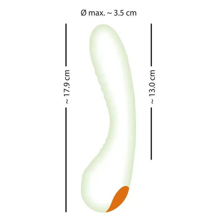 You2Toys GITD G-Spot vibrator — curved silicone 17.9 cm Photo 12