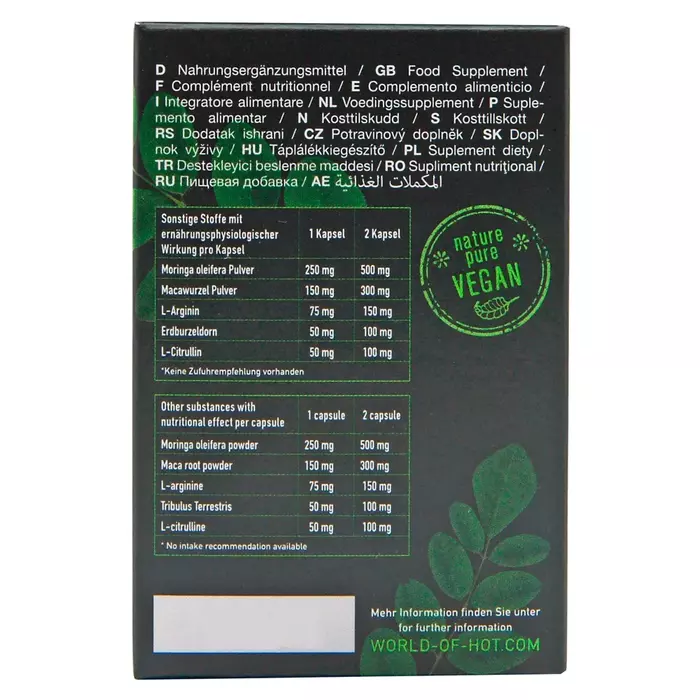 Hot Moringa Man 60 шт — капсулы БАД Photo 5