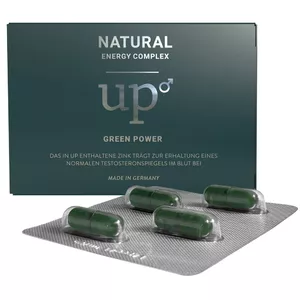 Биологически активные капсулы up Green Power 4 — 4 капсулы в упаковке, натуральная веганская формула, 5,5 мг кофеина