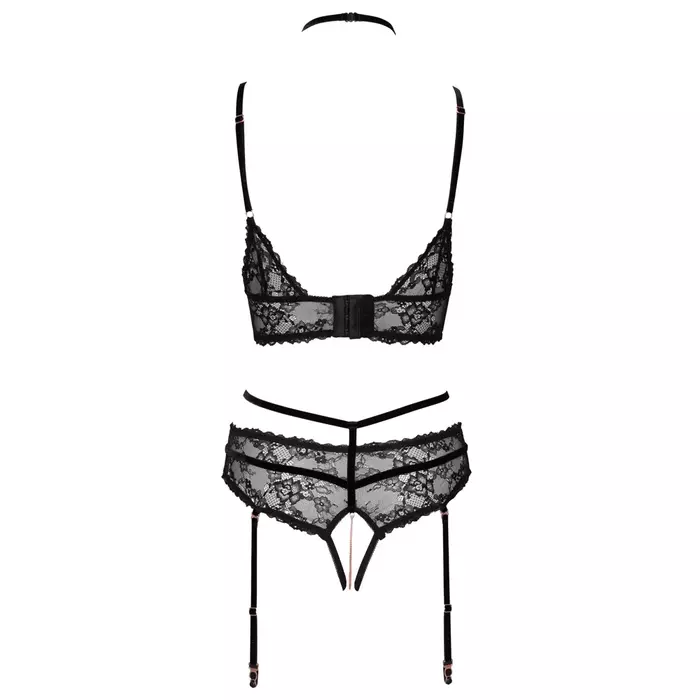 Apakšveļas komplekts abierta fina Bra Set melns — izmērs M Photo 6